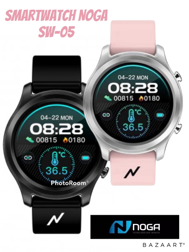Reloj Smart Watch SW05 Inteligente Mujer Hombre Sumergible Noga -EFECTIVO  18% DE DESCUENTO-