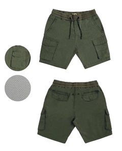 BERMUDA JOGGER CON BOLSILLO CARGO EFECTO LAVADO - comprar online