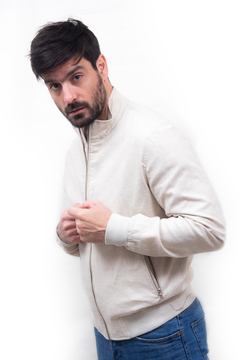 Imagen de CAMPERA CORTA CON TEJIDO