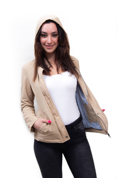 CAMPERA CON CAPUCHA DESMONTABLE - tienda online