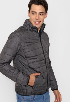 Campera matelasseada en tela jaspeada - KABA LINE