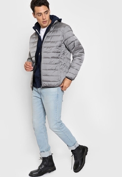 Campera matelasseada en tela jaspeada - comprar online
