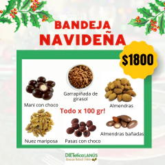 Bandeja navideña especial confituras y frutos secos x 600 gramos