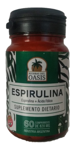 Spirulina + ácido fólico Hierbas del Oasis x 60 comprimidos