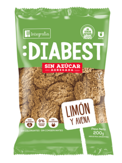 Galletitas de limón y avena sin azúcar Diabest x 200 gr
