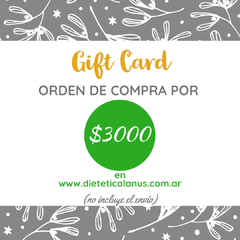 Orden de compra por $ 3000 en Dietética Lanús Online