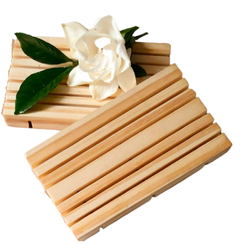 Jabonera de madera de pino doble