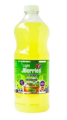 Jugo light de té verde y arándanos endulzado con stevia JBerries x 1,5 litros