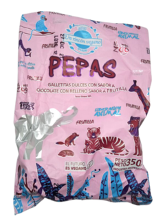 Galletitas pepas de chocolate y frutilla Un Rincón Vegano x 350 gr