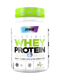 Platinum Whey Protein sabor frutilla Star Nutrition x 908 gr