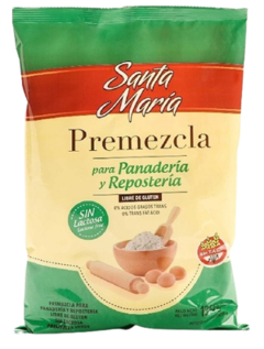 Premezcla para panadería y repostería libre de gluten y de lactosa Santa María x 1 kg