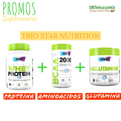 Trío Star Nutrition: 1 Proteína / 1 Aminoácido / 1 Glutamina