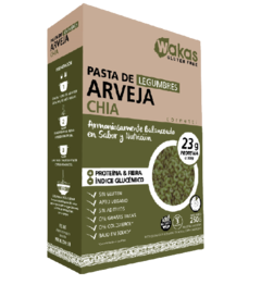 Pasta de legumbres con arveja y chía Wakas x 250 gr