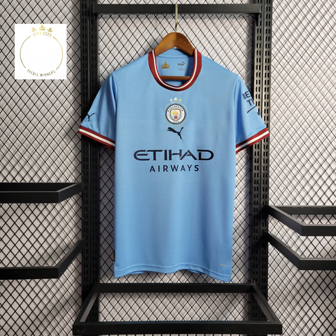 Camisa Pré-jogo Manchester City F.C. Masculina Azul - Camarote do Torcedor