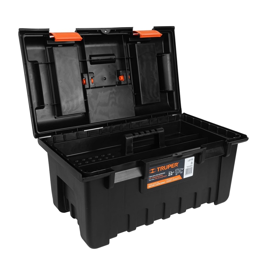 Caja plástica 22" con compartimentos. Código 11145