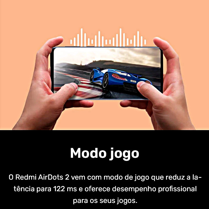 Fone Ouvido Redmi Airdots 2 Xiaomi Gamer 5.0 Original