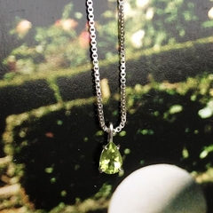 Peridoto Gota Ponto de Luz em Prata na internet
