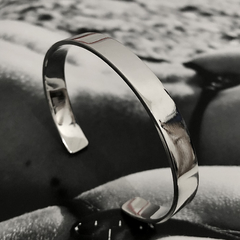 Bracelete Exclusivo Ajustável 100% Feito a Mão em Prata