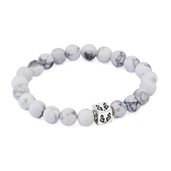 Imagem do Bracelete Cubo em Prata Howlita branca