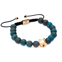 Bracelete Calcedônia Cabeça de Lobo Prata na internet