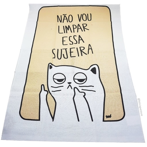 Jogo Americano Meme Gatinho Ranzinza Eu Como Quanto Quiser 2 peças