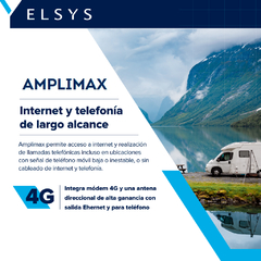 Elsys Amplimax con Mástil. Internet y telefonía móvil y rural