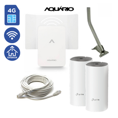 Kit Aquario Cpe-4000, Router 4g E4 Con Wifi, Mástil Y Cable 10m