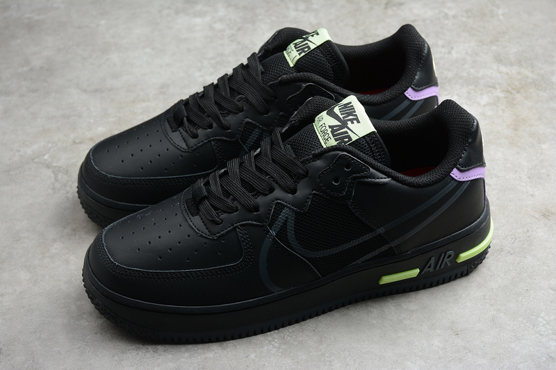 air force 1 react black violet