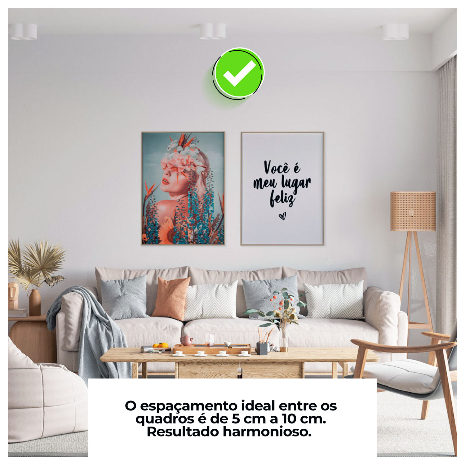 esse é o jeito certo na hora de pendurar quadros decorativos na parede