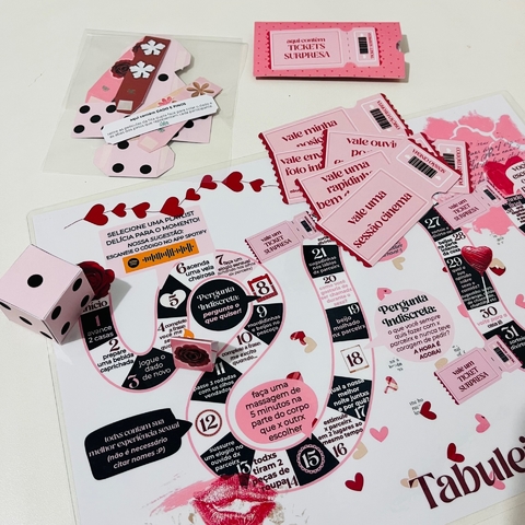 Jogo Do Amor Tabuleiro Personalizado Para Casal - Romântico