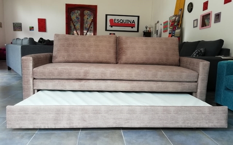 Sillon Sofa Cama 2 Plazas Queen Chenille Antidesgarro