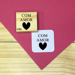 CARIMBO COM AMOR 4X3 CM A46