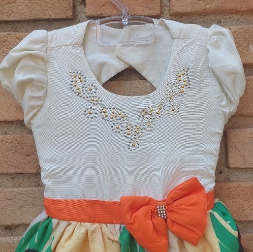 Vestido moana de festa - tam 4 anos - pozinho mágico