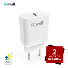 CARREGADOR USB-C 30W - BRANCO - IWILL