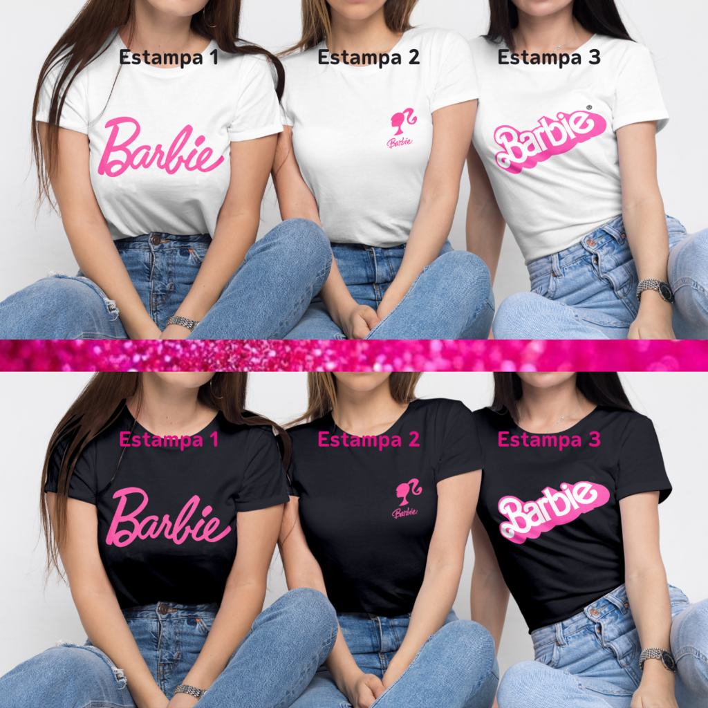 Camiseta Infantil ou Adulta Personalizada Barbie 2