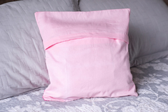 Almofada acochoada bordada rosa escuro, tema Mãe amor eterno na internet