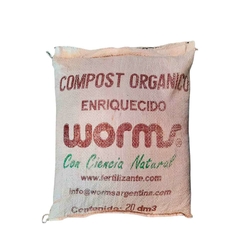 Compost orgánico enriquecido Worms 20 dm3