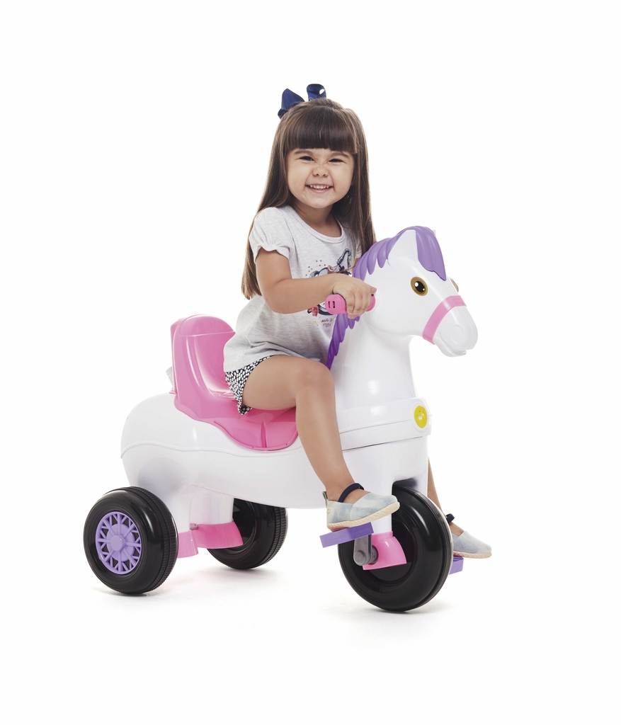 Triciclo Infantil Bandeirante Mototico - Com Empurrador Rosa