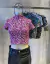 Remera media polera estampada