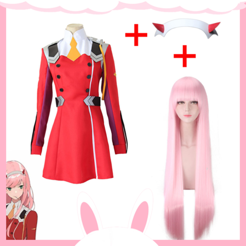 Cosplay Zero Two. Uniforme e/ou Peruca, Anime Darling in the Franxx