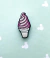 Pin para crocs HELADO ROSA