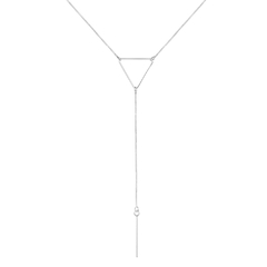 Colar de Prata 925 Gravatinha Triângulo Com Garantia na internet