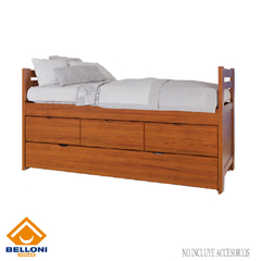 CAMA SUPERIOR PACIFICO CON 3 CAJONES Y CAMA CARRO