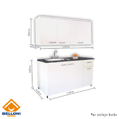 Combo 1.20 cocina - Alacena + Bajo Mesada