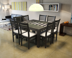 JUEGO COMEDOR MACIZO CUADRADO - comprar online
