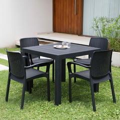 MESA ALTA DE 90X90 NEGRA - comprar online