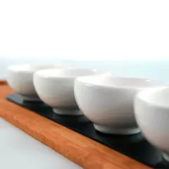 Tabla Baguette con cuencos redondos
