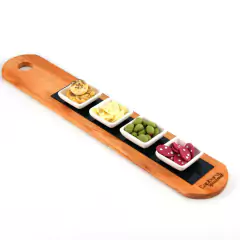 Tabla Baguette con cuencos cuadrados