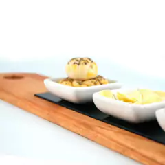 Tabla Baguette con cuencos cuadrados - comprar online