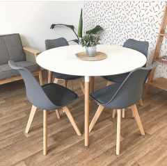 COMBO 4 SILLAS TULIP + MESA EAMES REDONDA 1mts - Deco Garden 